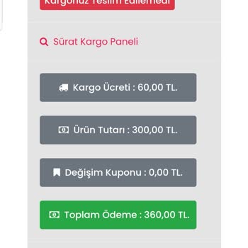 Sürat Kargo Teslim Etmeden İade Ediyor