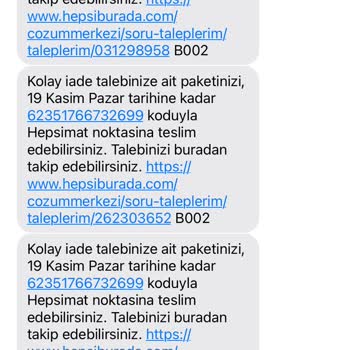 Hepsiburada Hepsimat Noktasına İade Ettim Fakat Yeniden İade Etmem İsteniyor!