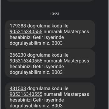 Masterpass Papara Ve Getir Sahte Doğrulama