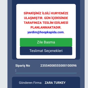 Hoopkapıda Aynı Gün Kargoyu Teslim Etmemesi