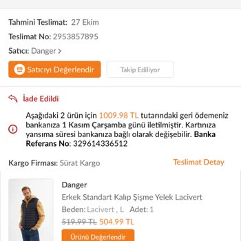 Trendyol Alışveriş Sonucu İade