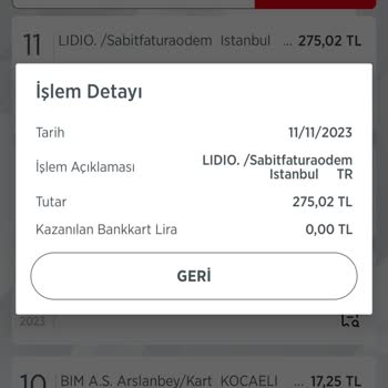 Lidio Ödeme Hizmetleri Bilgim Dışında Para Kesintisi