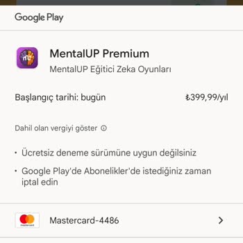 Mentalup Aboneliğinde Kısıtlama Yaşa