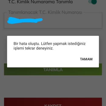 Passolig T. C. Tanımlama Hatası