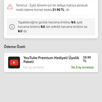 Vodafone Mobil Ödeme Saçmalığı