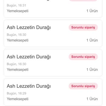 Yemeksepeti Online Ödeme Sırasında Para Çekildi Sipariş Oluşturulmadı