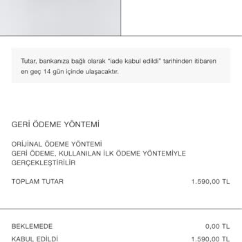 Zara Online Para İade Yapmıyor