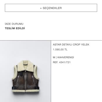 Zara Online Para İade Yapmıyor