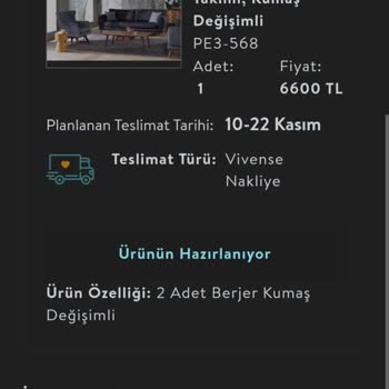 Vivense Zamanınsa Sipariş Gelmiyor Yazık