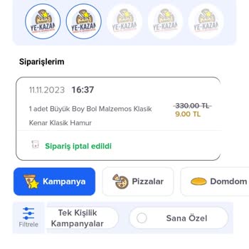 Gölbaşı Domino's Pizza Sebepsiz Yapılan İptaller!