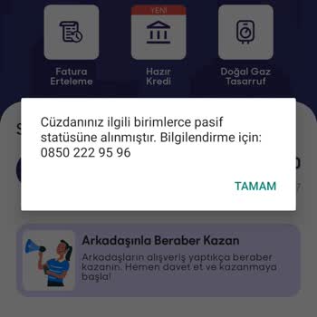 Hayhay Cüzdan Hayhay Hesabımı Pasife Aldı Paramı İade Etmiyor