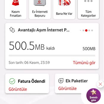 Vodafone Kullanmadığım İnternet Paketinin Ücretini Alması