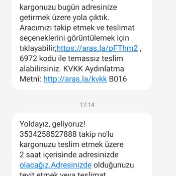 Aras Kargo Eve Teslim Etmeme