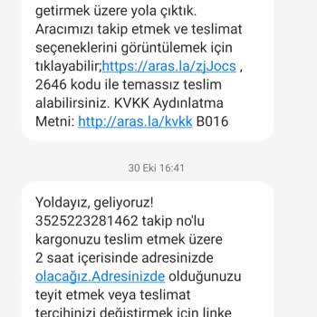 Aras Kargo Eve Teslim Etmeme