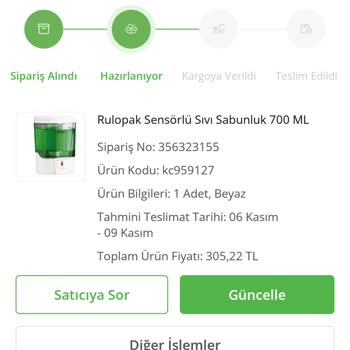 Rulopak Satın Alınan Ürünün Gönderilmemesi