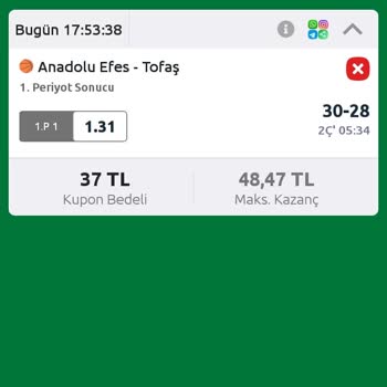 Bilyoner Maç 30-28 Periyot 1 Nasıl Kupon Yatıyor Anlamadım