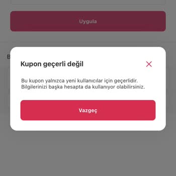 Yemeksepeti Verdiği Kuponu Kullandırtmıyor...