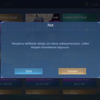 Mobile Legends Güvenlik Hatası Alıyorum