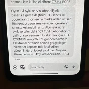 Vodafone Mobil Ödeme Ücreti Kesimi