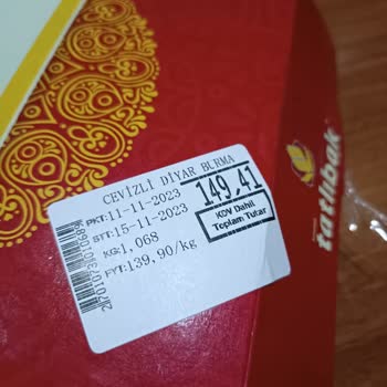 Tatlıbak Ürünün Etiket Fiyatı Ve Bayatlığı