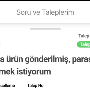Hepsiburada Kullanıcı Adına Talep Oluşturmuş