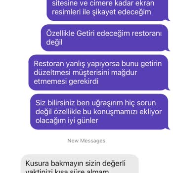 Getir Yemek Memnuniyeti Sağlamıyor