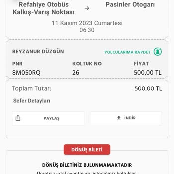 Bizim Iğdır Turizm Hata Kendilerinin Olmasına Rağmen Bilet Param İade Edilmedi