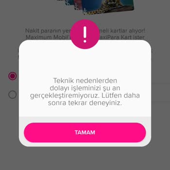 Maximum Mobil Kart Alım Hatası