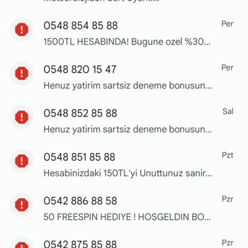 Turkcell Sürekli Gelen Spam Mesajlar