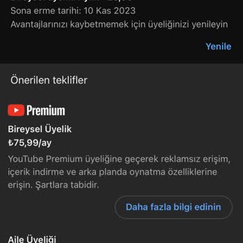 YouTube Premierum Öğrenci Hakkım Gitti