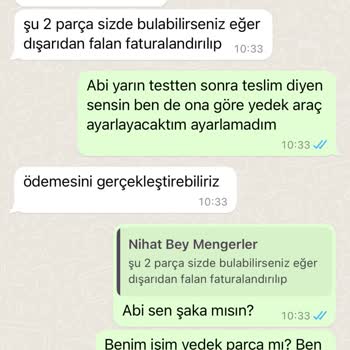 Mengerler Mercedes Benz Yedek Parça Temini Ve İkame Araç Fiyaskosu