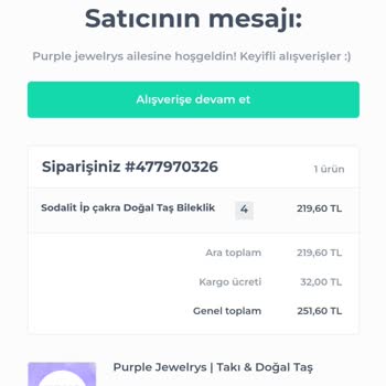 Purple Jewelrys Eksik Ürün Gönderimi Ve İletişimsizlik
