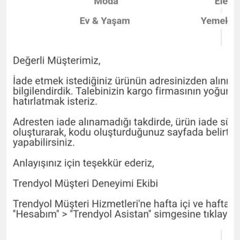 Trendyol Kolay İade Hikayesi Yalan