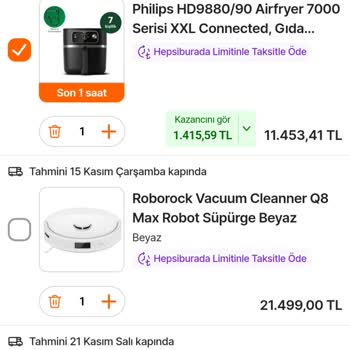Hepsiburada 11.11 Bindirimi! 11.11.2023 Tarihli Fiyat Oyunu