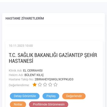 Sağlık Bakanlığı Gaziantep Şehir Hastanesi'nde Yaşanan Muayene Sürecine Dair Şikayet