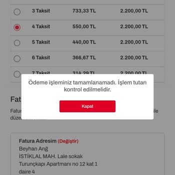 Ürün Alınmasında Bauhaus Site Hatası