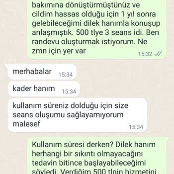 Rönesans Vip Güzellik Salonu Hizmet Verilmemesine Rağmen 500 Liram Geri Verilmiyor