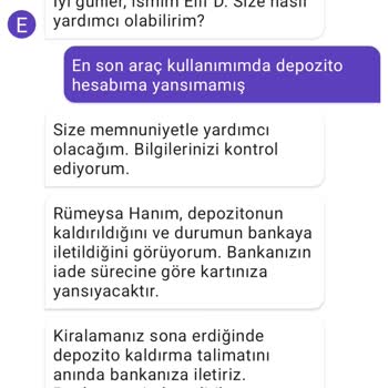Getir Araç Depozito İadesi Gerçekleşmedi