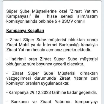 Ziraat Yatırım Hisse Komisyon Kesintisi