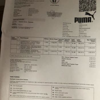 Puma Ayıplı Mal Gönderdi