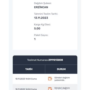 Aras Kargo Sisteminin Yanıltıcı Bilgi Vermesi
