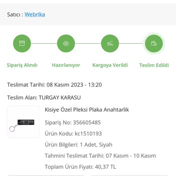 Çiçek Sepeti Ve Webrika Adlı Satıcısı...