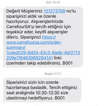 Carrefour SA Sipariş Teslim Edilmemesi