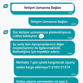 Watsons Muhatap Yok Kargo Yok Bilgi Yok
