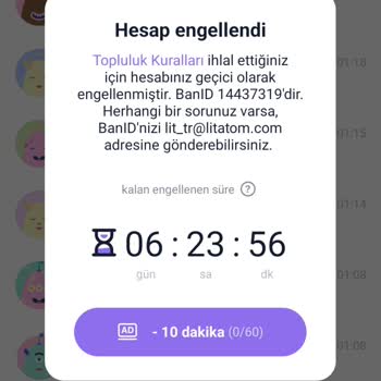 Litmatch Telefon Numaram Engel Kaldırın