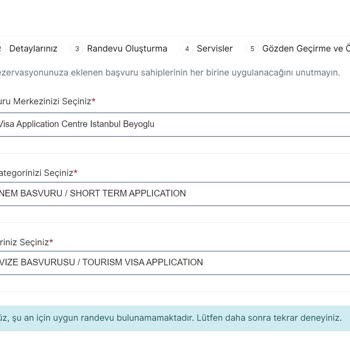 VFS Global Belçika Vize Başvuru Randevusu Alınamıyor