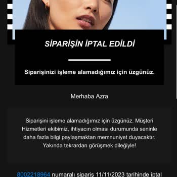 Sephora Siparişim Nedensiz Bir Şekilde İptal Oldu