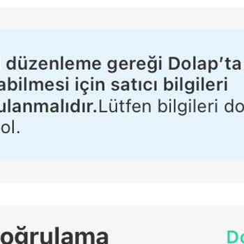 Dolap'ta Fatura Bilgilerim Doğrulanmıyor