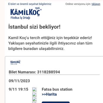 Kamil Koç Otobüs Seferi Mağduriyeti
