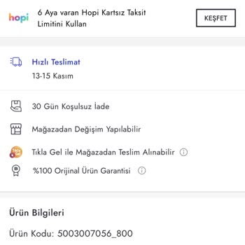Boyner Ürün Sayfasında Tüketiciyi Yanıltıyor İade Almıyor